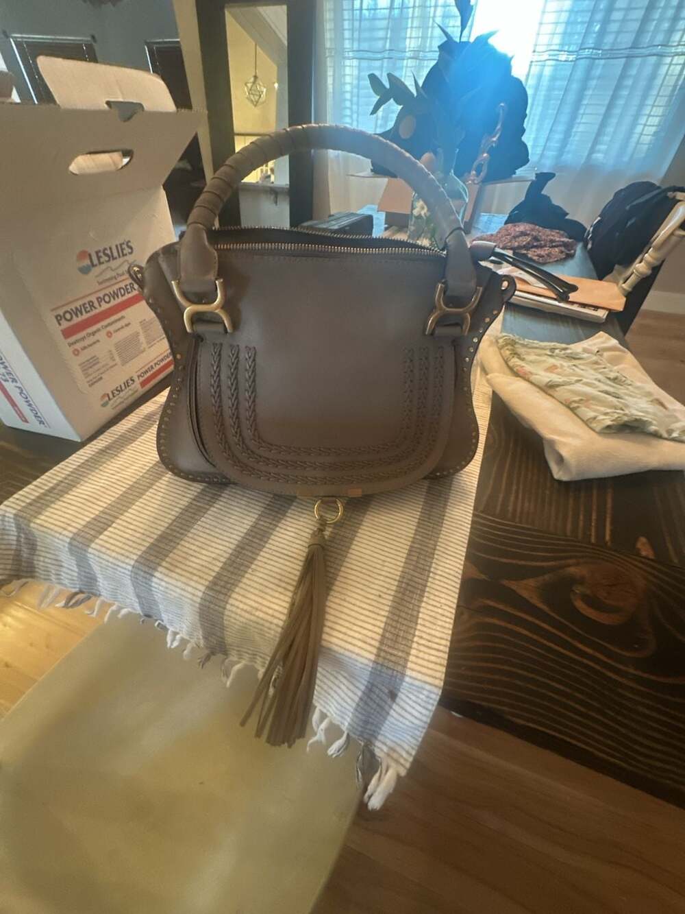 Chloé Marcie Leather Satchel Bag